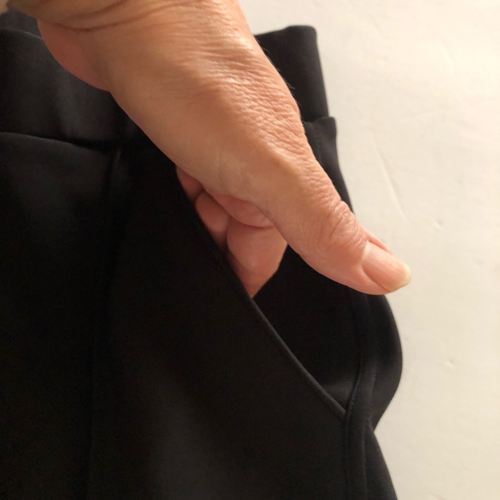 INDERO, Black Business Leggins W/back faux pockets, front side pockets Fit L/XL - Picture 8 of 16